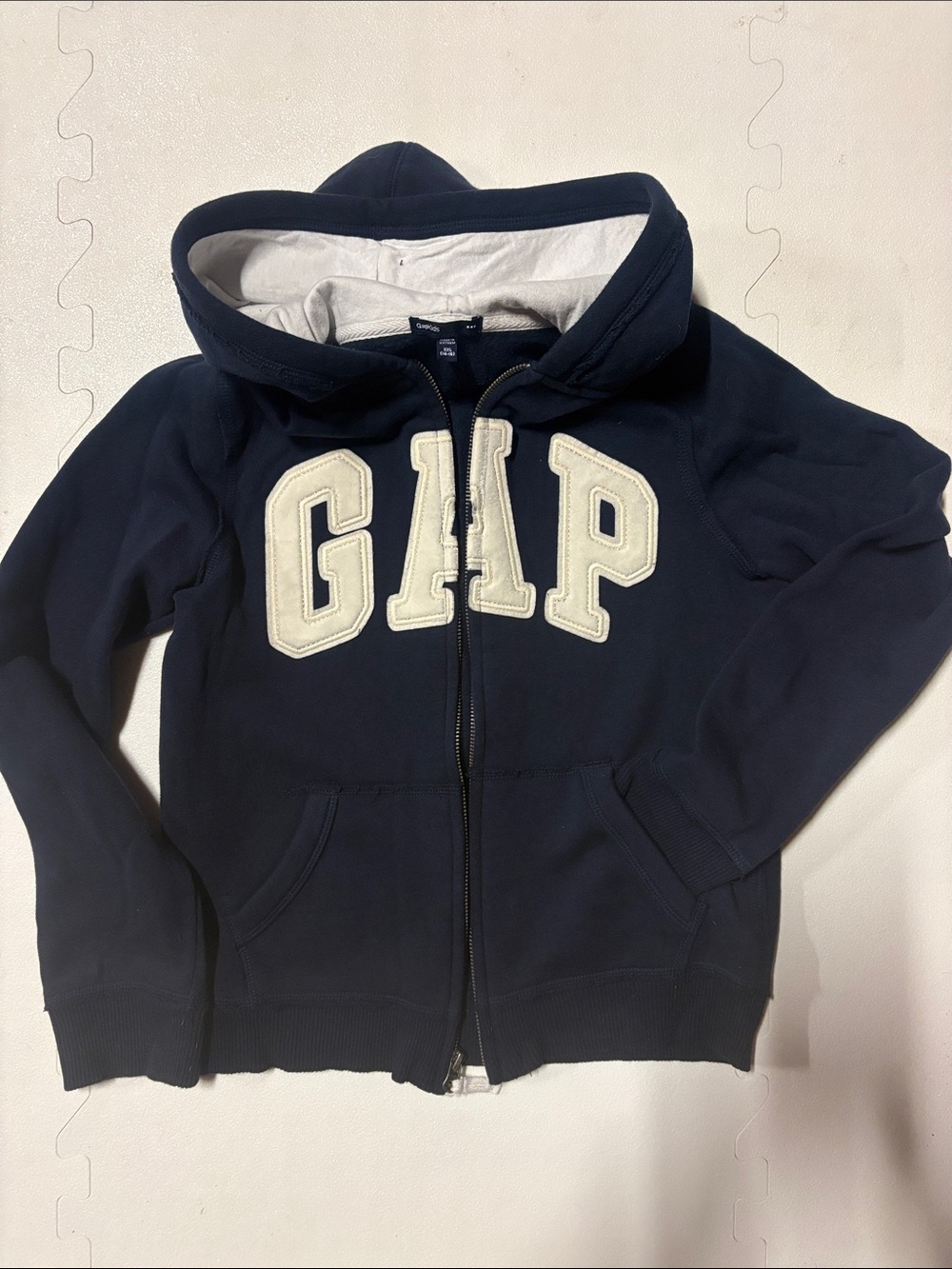 GAP Navy Hoodie with White Appliqué Logo